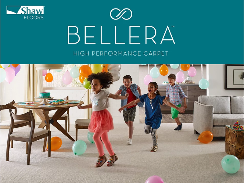 Bellera carpet promo image of kids birthday party - Carpet installation services from Capitol Carpet in Dalton, GA